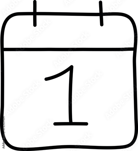 Hand-Drawn Calendar Page Icon