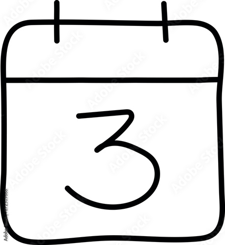 Hand-Drawn Calendar Page Icon