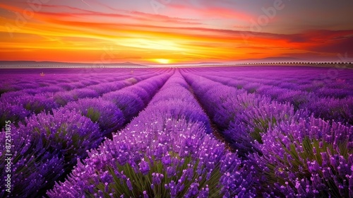 Lavender Field at Sunset © Daisha