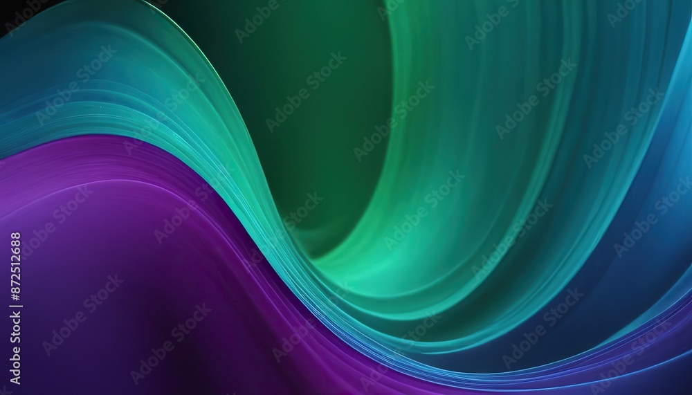 Obraz premium blue, green and purple abstract wave background design