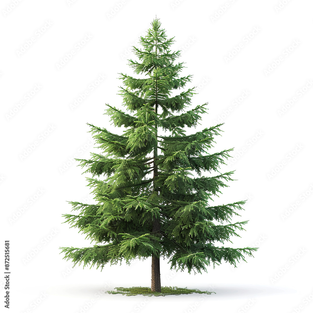 Fototapeta premium Fir tree isolated on white background