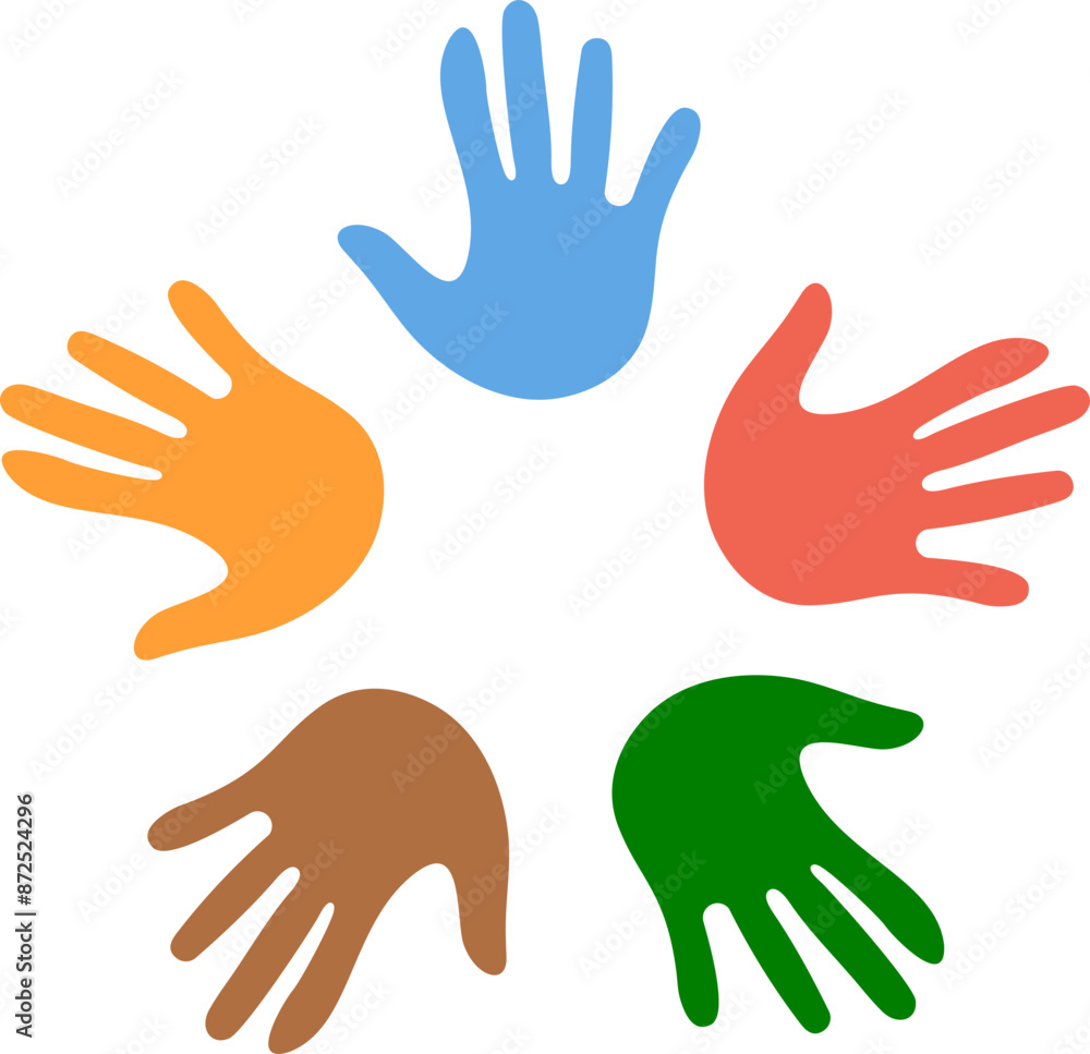 Circle Colorful Hands