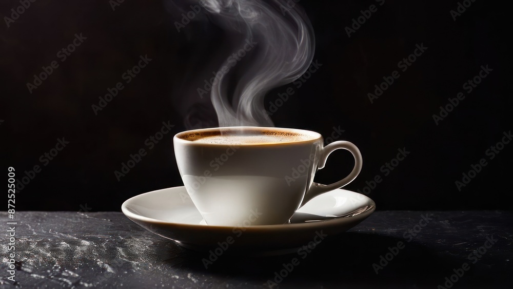 Quiet Morning with a Full Cup of Hot Coffee Quiet Morning with a Full Cup of Hot Coffee