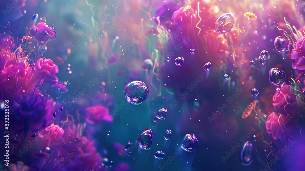 Fantasy Virtual Reality Underwater City Scene Fantasy Virtual Reality Underwater City Scene