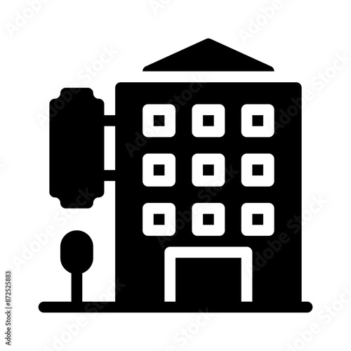 hotel glyph icon