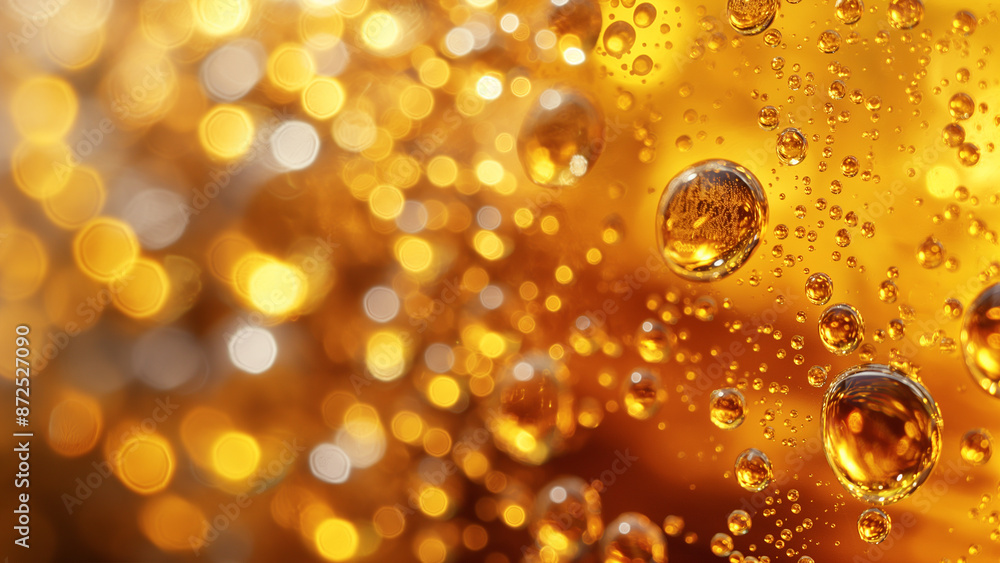 drops and bubbles on the edge of a beer glass drops and bubbles on the edge of a beer glass