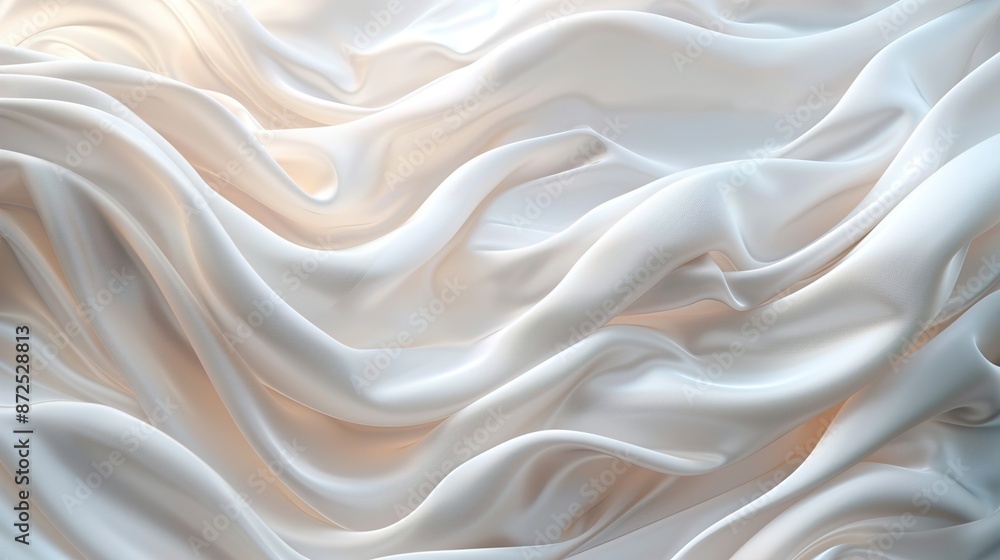Fototapeta premium White abstract silk background