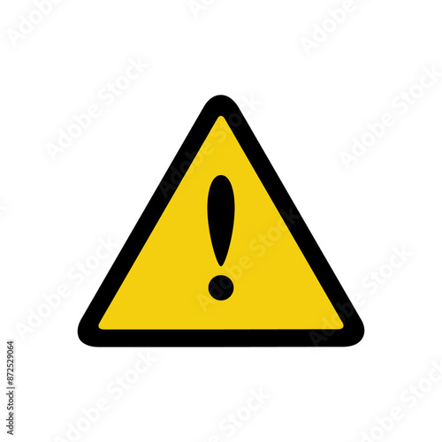 Triangle exclamation icon vector. ideal illustration for scenes about caution and warning.