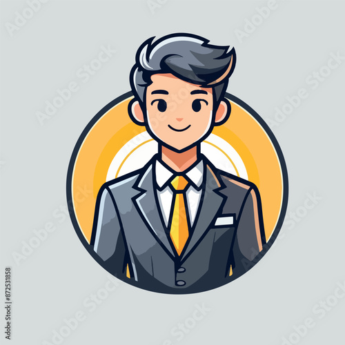 "Manager Businessman Cartoon Avatar Icon | Vector EPS 10 Format: Professional character illustration, corporate mascot design, EPS vector graphic for websites and presentations."

