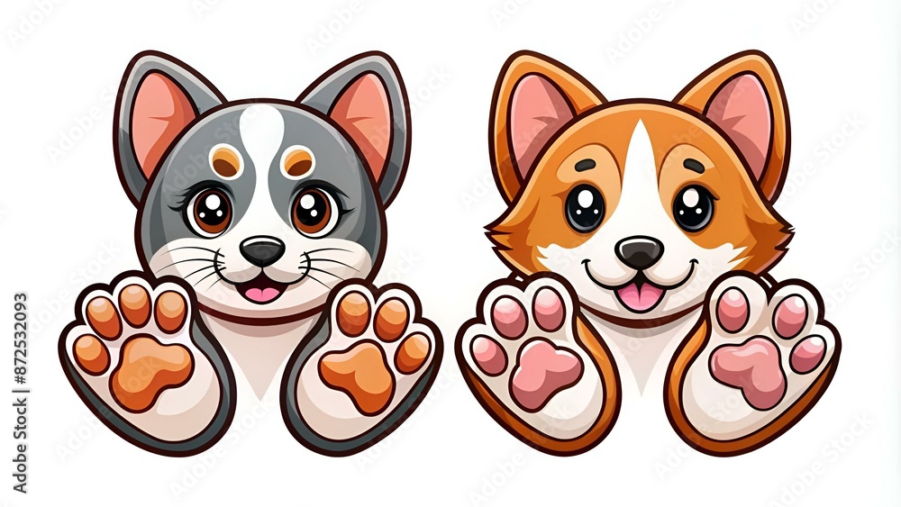 cat paw vector dog icon footprint kitten calico logo puppy symbol cartoon character illustration doodle design cat paw vector dog icon footprint kitten calico logo puppy symbol cartoon character illustration doodle design