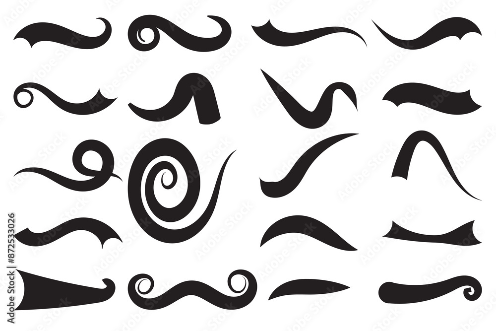 Typographic, calligraphic swash and swooshes tails collection. Athletic typography text underlining swooshes tails vector set. Vector illustration.
Typographic, calligraphic swash and swooshes tails collection. Athletic typography text underlining swooshes tails vector set. Vector illustration.