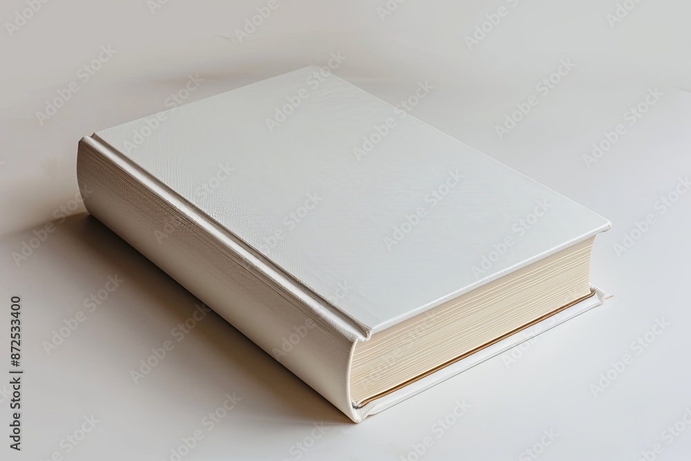 White book cover mockup on isolated white background created with generative AI White book cover mockup on isolated white background created with generative AI
