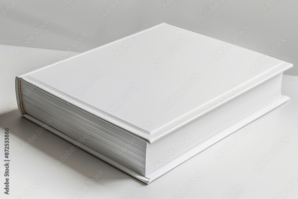 White book cover mockup on isolated white background created with generative AI White book cover mockup on isolated white background created with generative AI