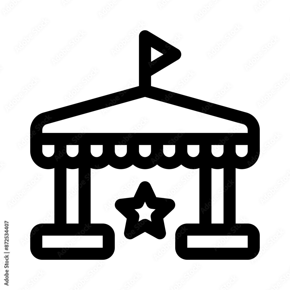 circus line icon circus line icon