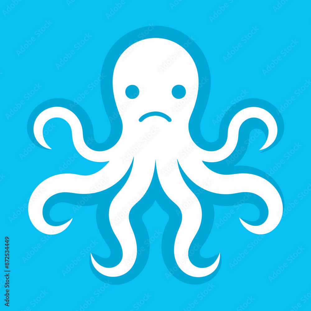 Simple clean octopus icon vector Simple clean octopus icon vector