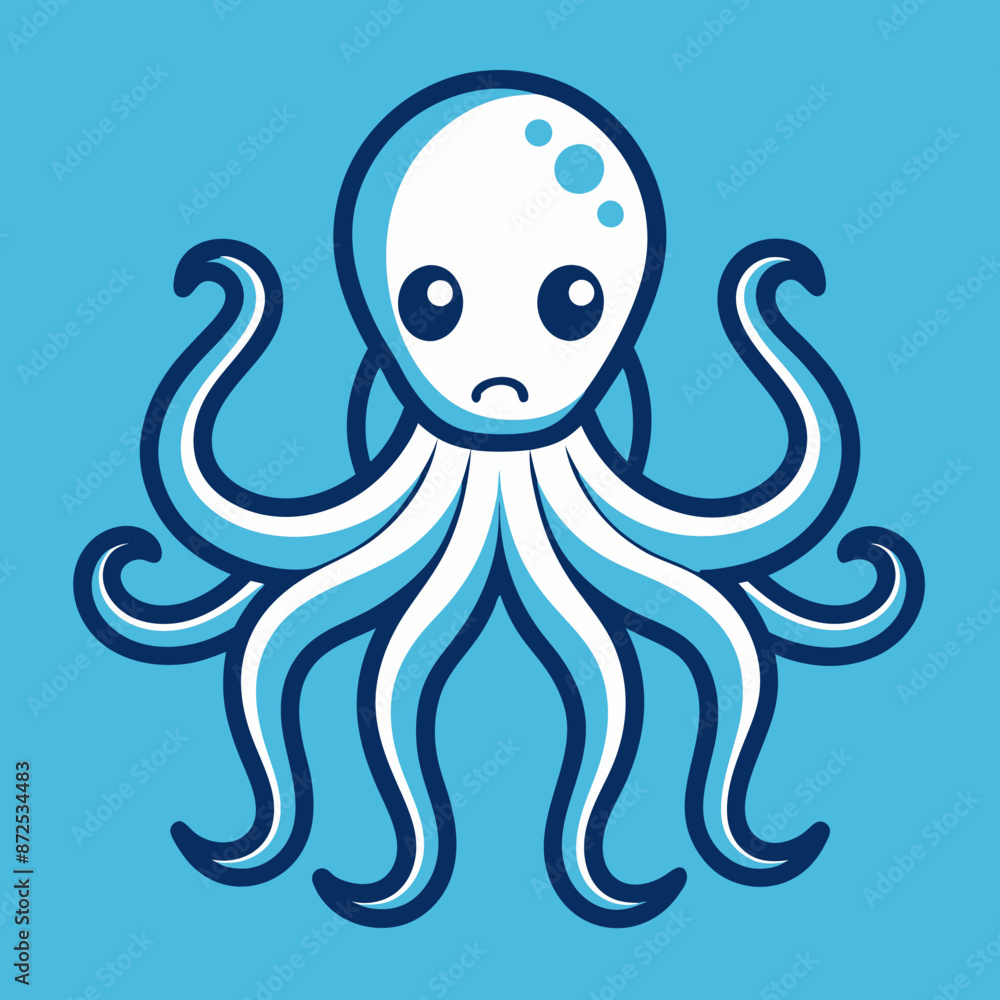 Simple clean octopus icon vector Simple clean octopus icon vector