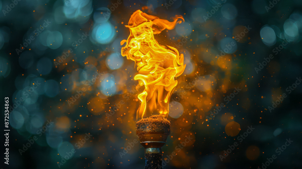 Fiery Horse Symbol Illuminates Night Fiery Horse Symbol Illuminates Night