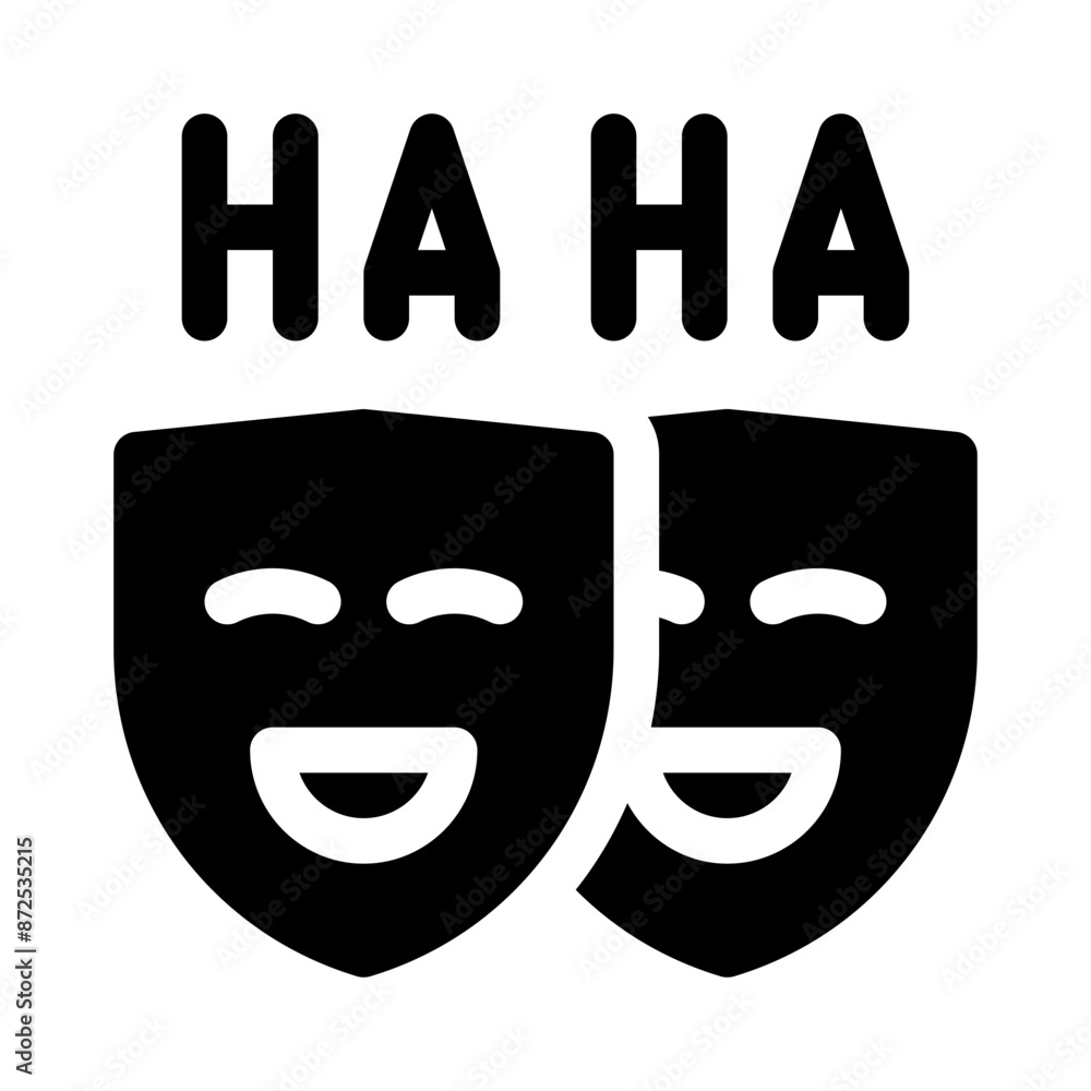 comedy glyph icon