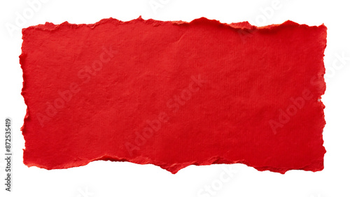 Red paper with torn edges texture for using as text box	