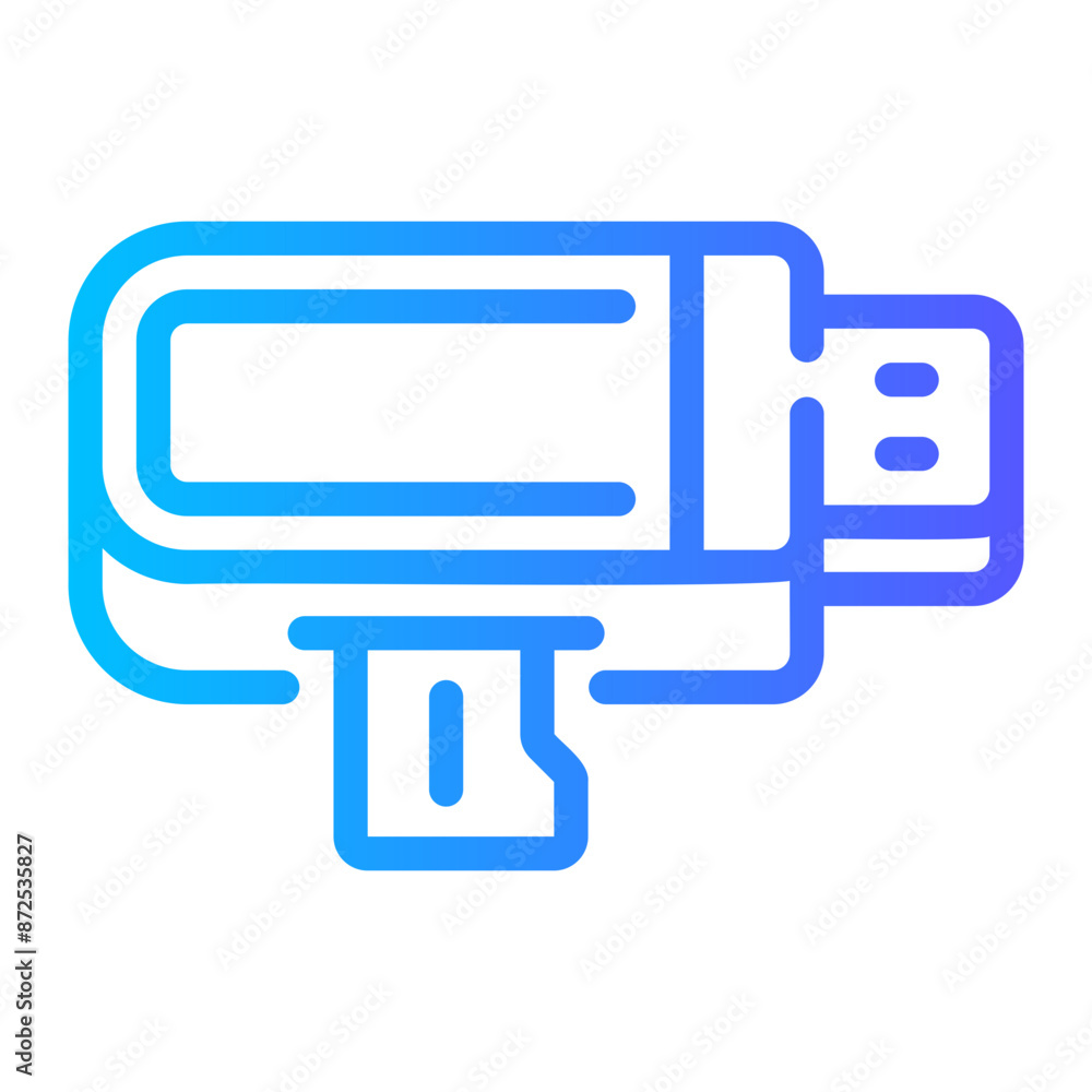 card reader Line Gradient Icon card reader Line Gradient Icon