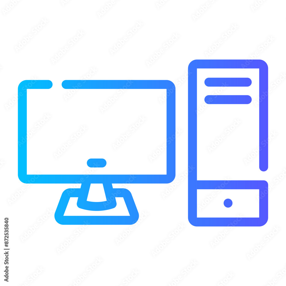computer Line Gradient Icon computer Line Gradient Icon