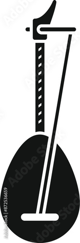 Glyph icon of saz baglama, a traditional turkish music instrument