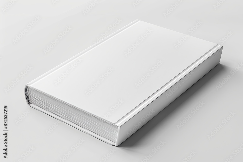 White book cover mockup on isolated white background created with generative AI White book cover mockup on isolated white background created with generative AI