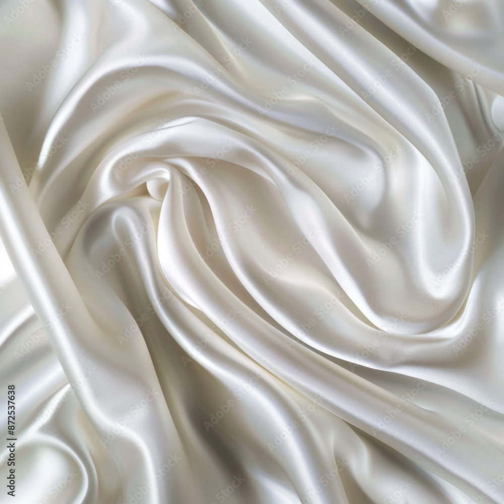 Obraz premium Smooth white silk texture with gentle folds, giving an elegant and luxurious appearance