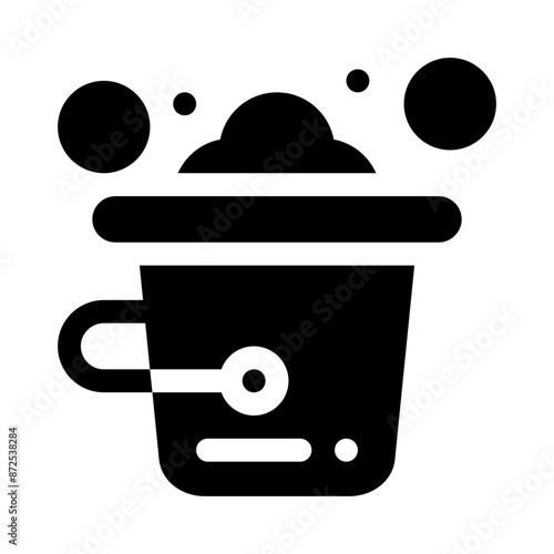 bucket glyph icon