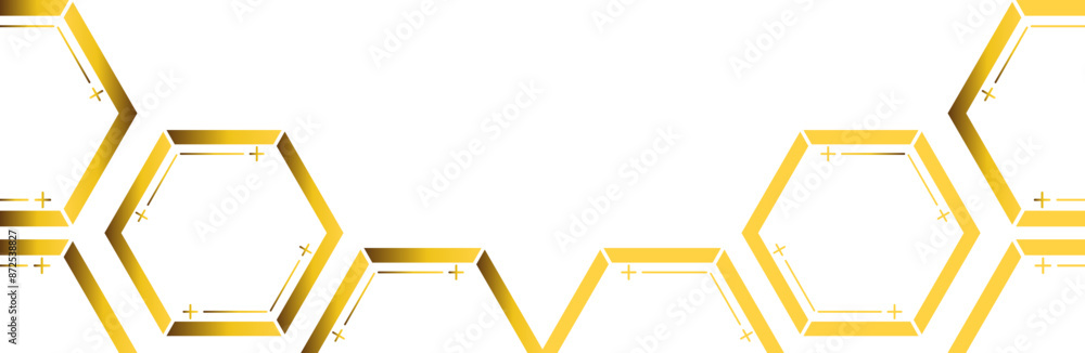 golden hexagon frame bottom decoration golden hexagon frame bottom decoration