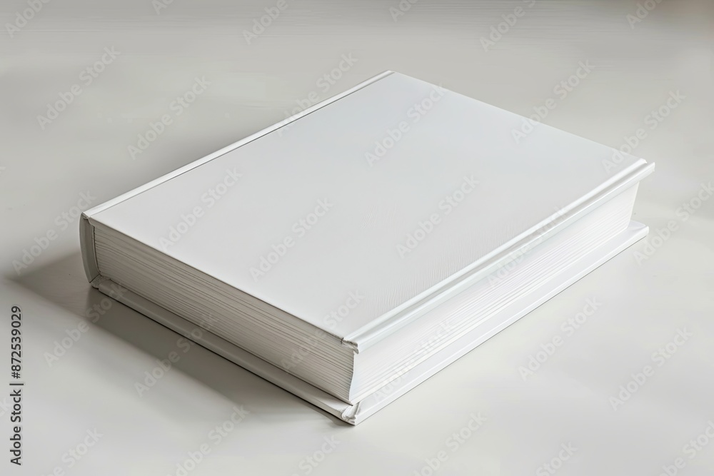 White book cover mockup on isolated white background created with generative AI White book cover mockup on isolated white background created with generative AI