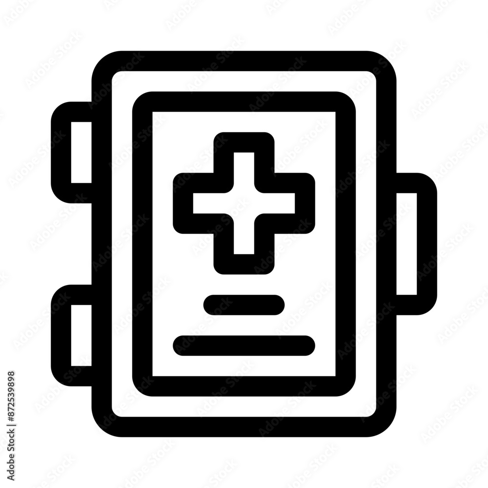 Fototapeta premium medicine cabinet line icon