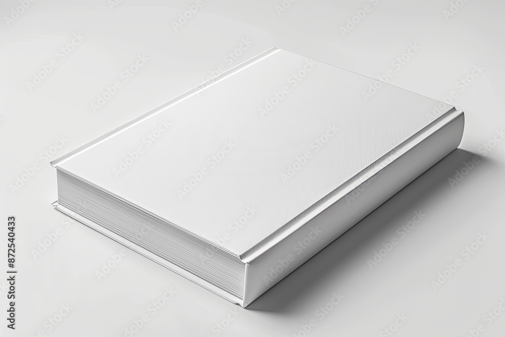 White book cover mockup on isolated white background created with generative AI White book cover mockup on isolated white background created with generative AI