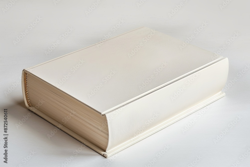 White book cover mockup on isolated white background created with generative AI White book cover mockup on isolated white background created with generative AI
