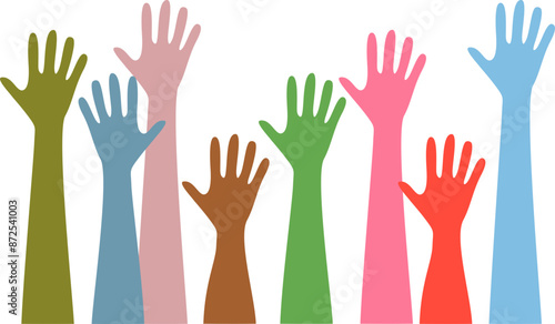Colorful Volunteer Hands