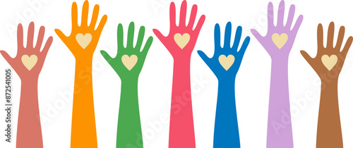 Colorful Volunteer Hands