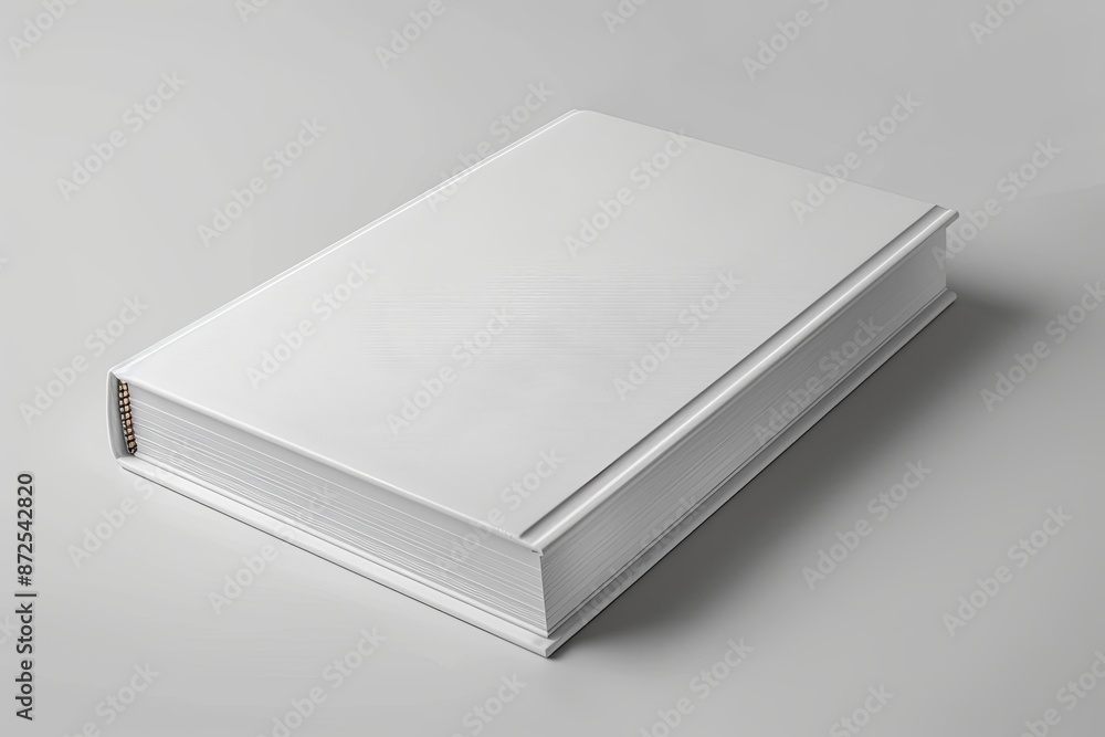 White book cover mockup on isolated white background created with generative AI White book cover mockup on isolated white background created with generative AI