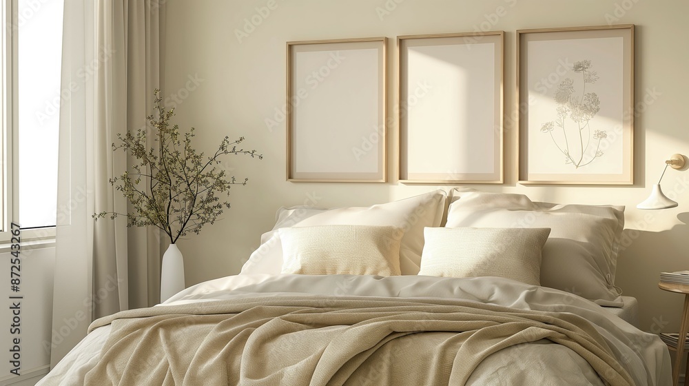 custom made wallpaper toronto digitalBedroom interior with bed