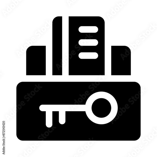access keycard glyph icon