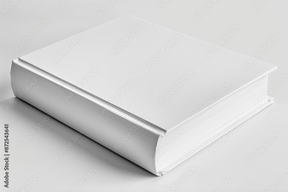 White book cover mockup on isolated white background created with generative AI White book cover mockup on isolated white background created with generative AI