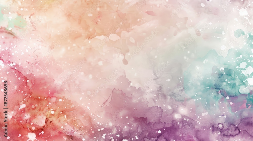 Abstract Watercolor Background with Pastel Tones and White Specks Abstract Watercolor Background with Pastel Tones and White Specks
