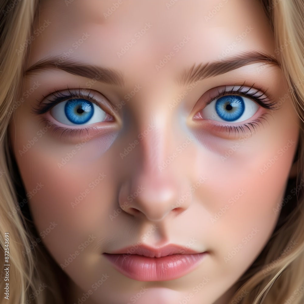 Mesmerizing blue eyes with a captivating gaze Mesmerizing blue eyes with a captivating gaze