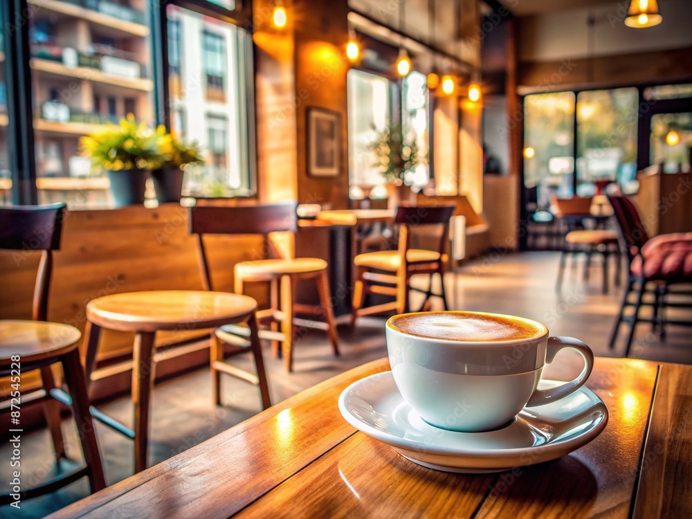 A deserted coffee shop with an empty chair, a cup of coffee, and a whispering gesture, conveying a sense of gossip and juicy conversation. A deserted coffee shop with an empty chair, a cup of coffee, and a whispering gesture, conveying a sense of gossip and juicy conversation.