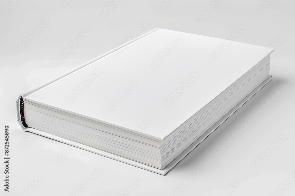 White book cover mockup on isolated white background created with generative AI White book cover mockup on isolated white background created with generative AI