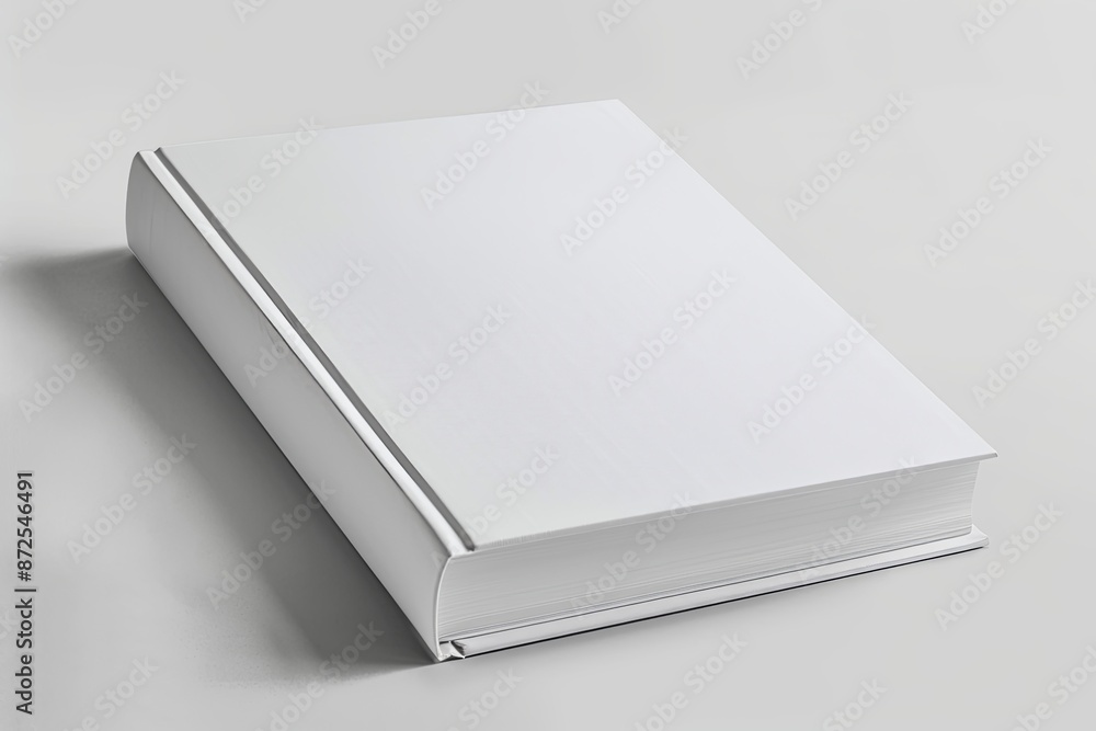 White book cover mockup on isolated white background created with generative AI White book cover mockup on isolated white background created with generative AI