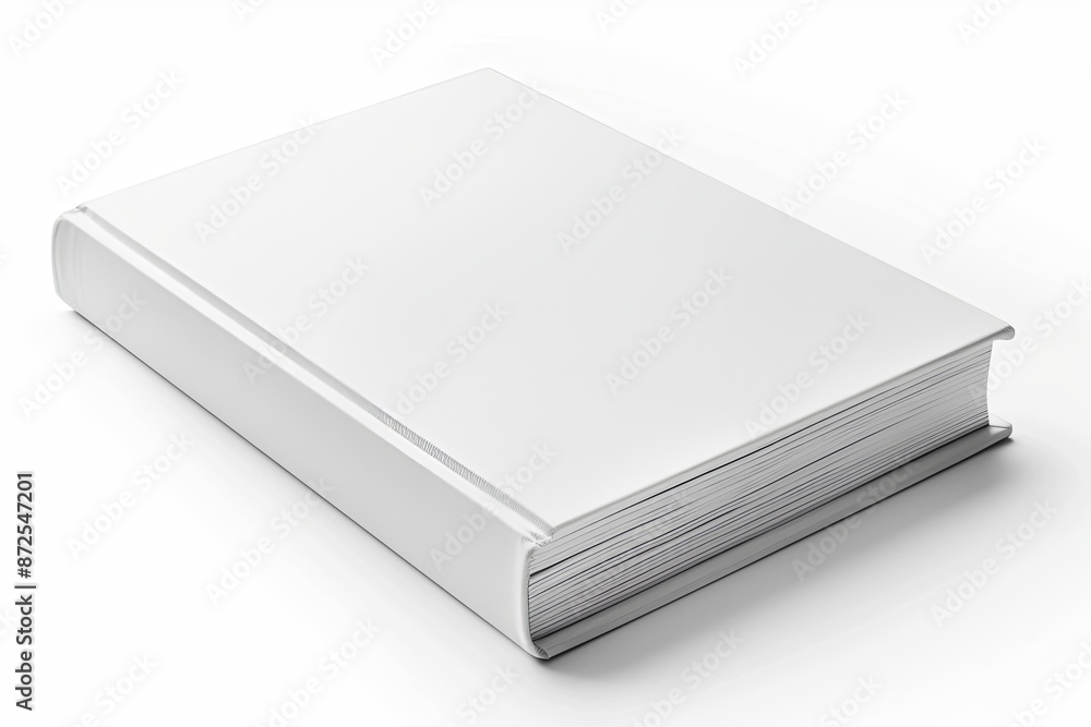 White book cover mockup on isolated white background created with generative AI White book cover mockup on isolated white background created with generative AI