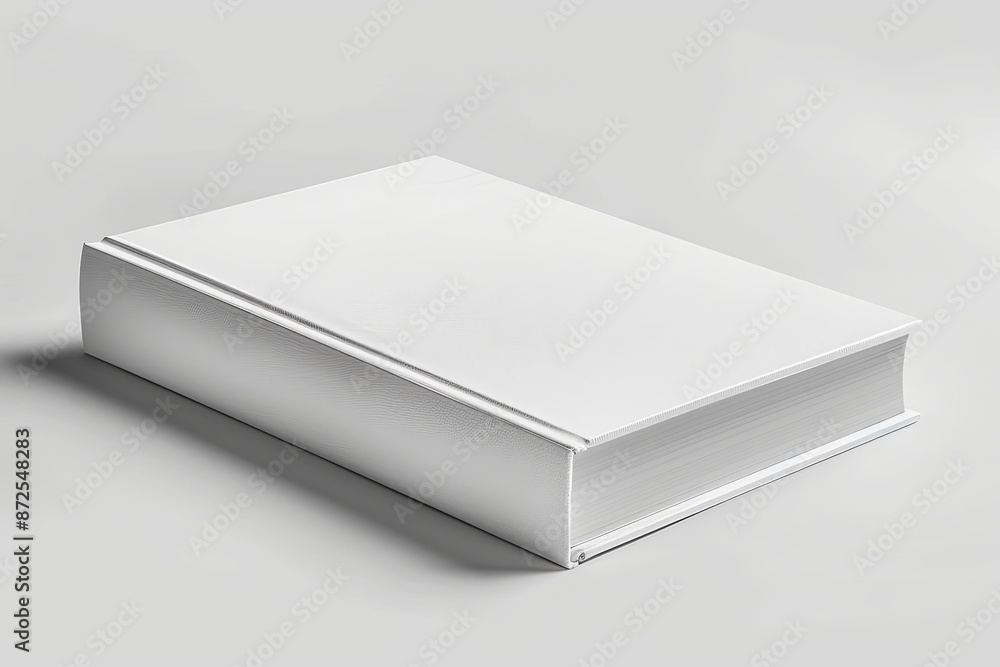 White book cover mockup on isolated white background created with generative AI White book cover mockup on isolated white background created with generative AI
