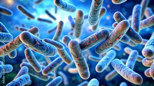 Legionella pneumophilia bacteria found in water sources. Linked to Legionnaires' disease. photo