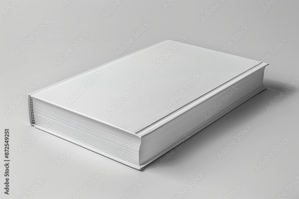White book cover mockup on isolated white background created with generative AI White book cover mockup on isolated white background created with generative AI