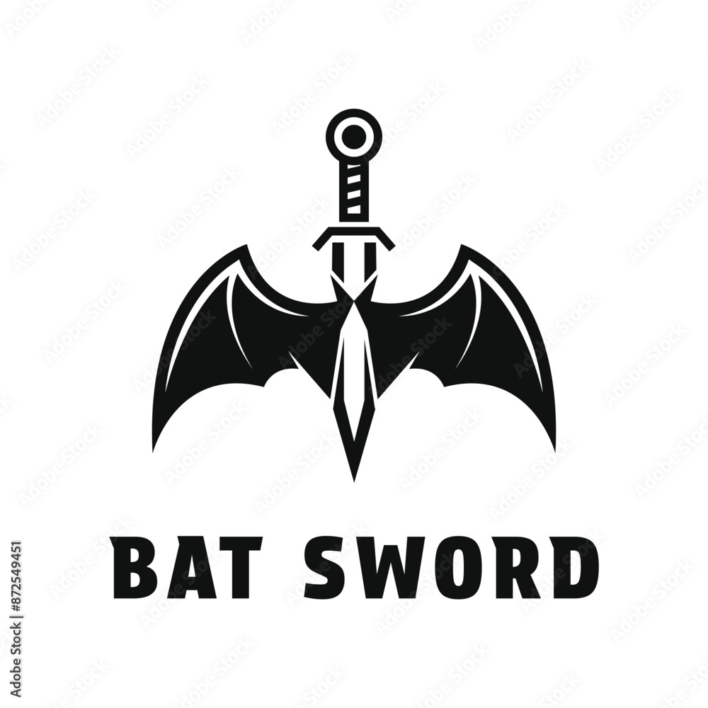 bat sword logo design concept idea bat sword logo design concept idea